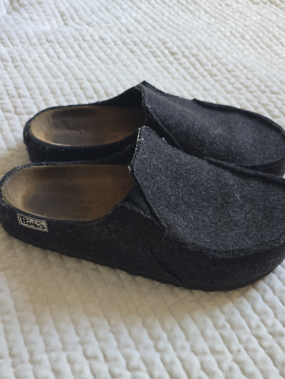 Birki's Black Felt Slip-On Clog - Easy On/Off Comfort